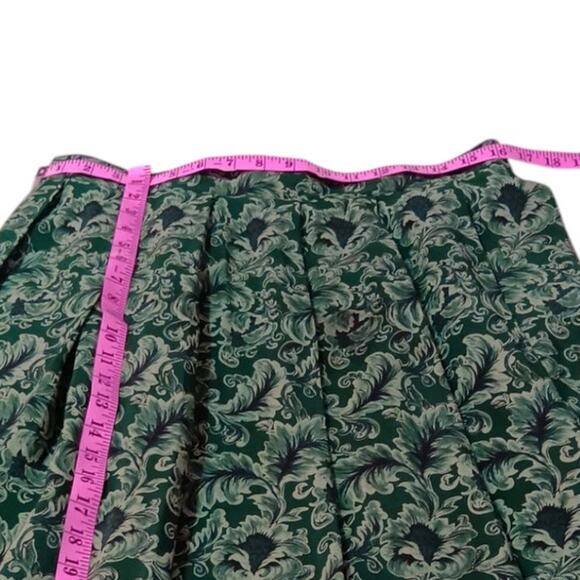 VINTAGE KORET Long Pleated Midi‎ Skirt XL Pockets Floral Boho Cottage Career - Picture 4 of 12